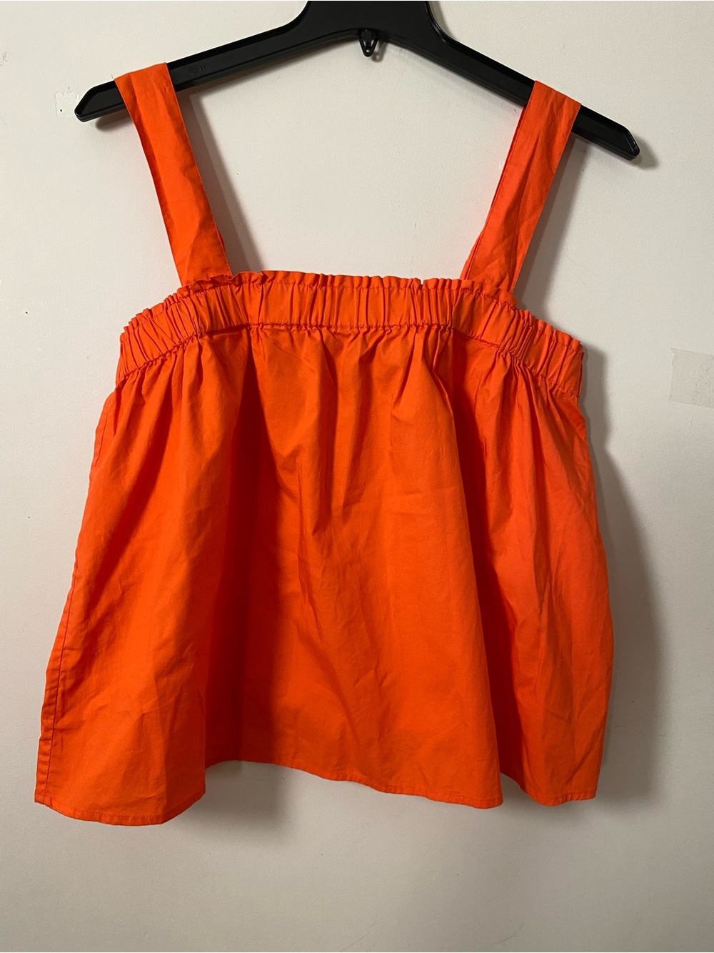 NWT GAP Cotton Bright Orange Sleeveless Square-Neck Top
